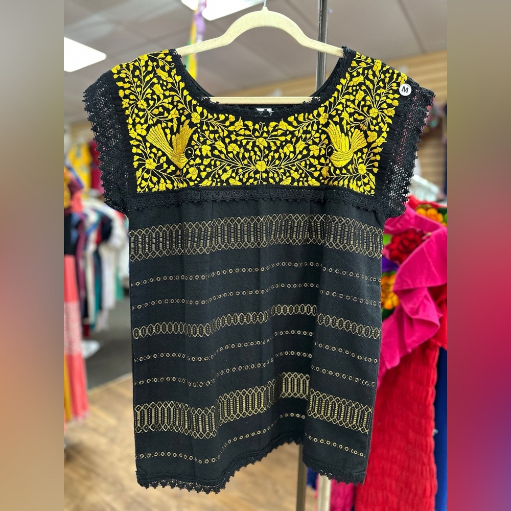 Oaxaca Paloma Black | Yellow Top